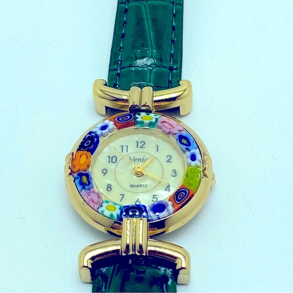 Murano Italy Millefiori Watch 18k Gold Watch * Not Running - Picture 4 of 5